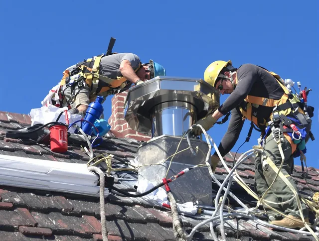Protective chimney cap installed by Orange Chimney Sweep in Orange, CA