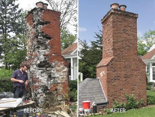Orange Chimney Sweep performing a full chimney restoration in Orange, CA