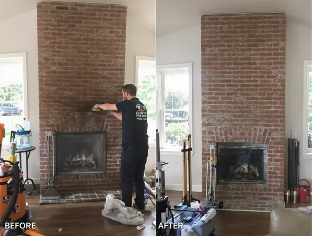 Finished chimney sweeping service by Orange Chimney Sweep in Orange, CA