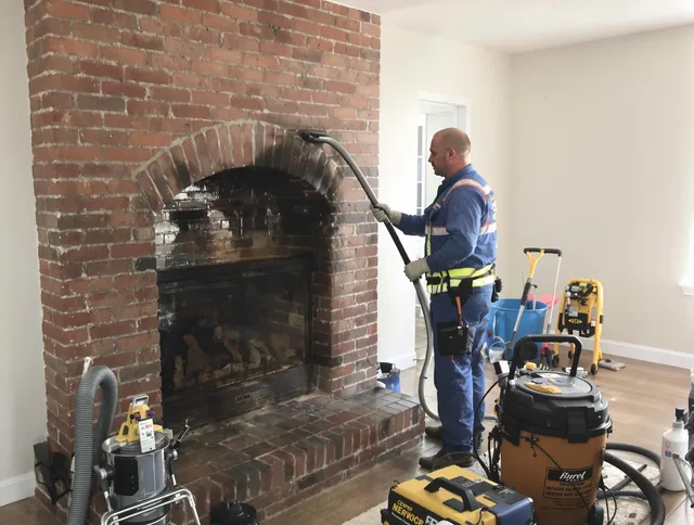 Orange Chimney Sweep expert performing detailed chimney sweep in Orange, CA