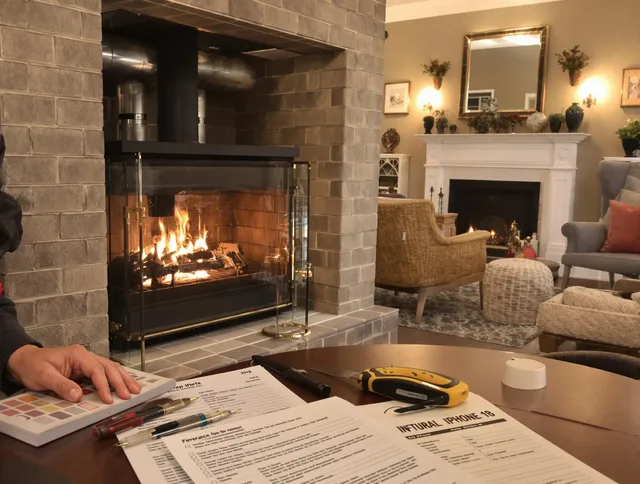 Orange Chimney Sweep verifying fireplace safety measures in Orange, CA